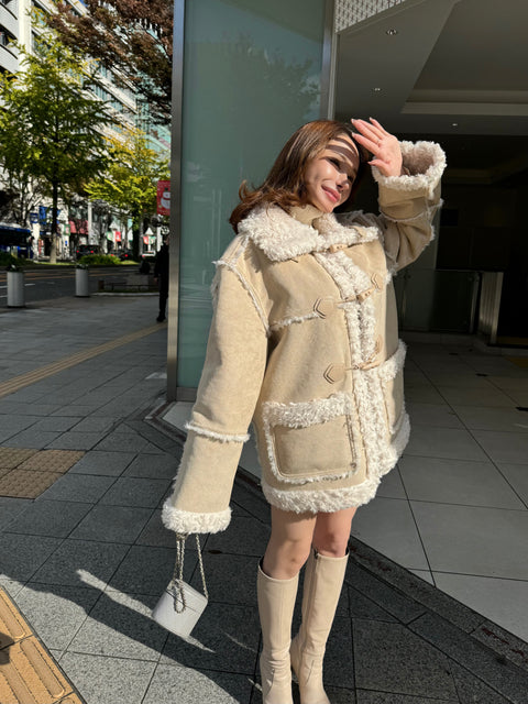 2way リバーシブルムートンコート(Ivory)