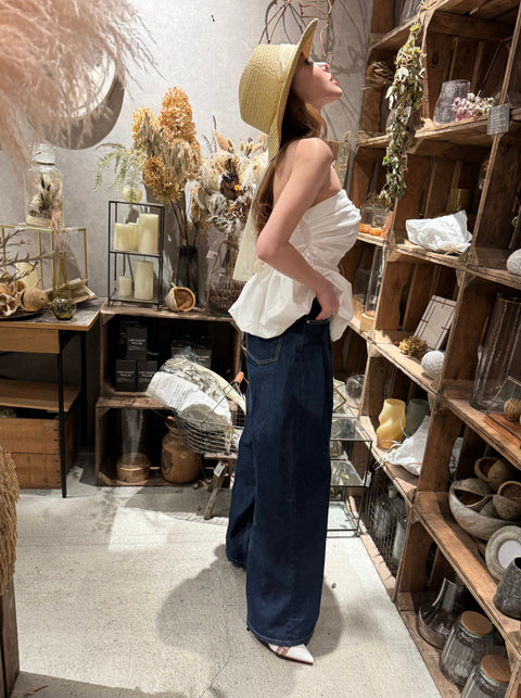 Pintuck wide pants