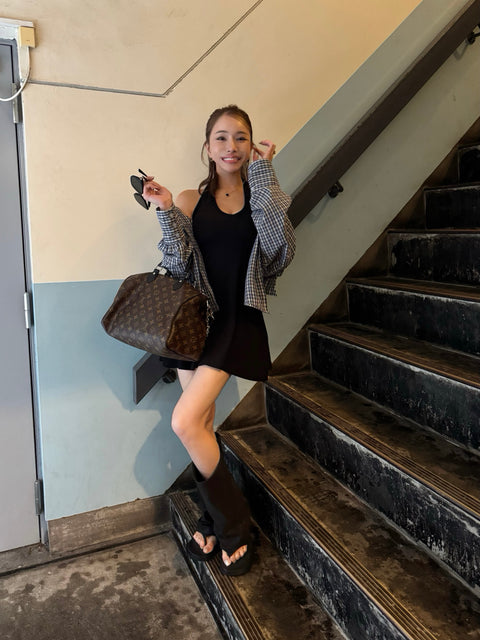 Drape Sandal Boots／Black(只今ご予約受付中)