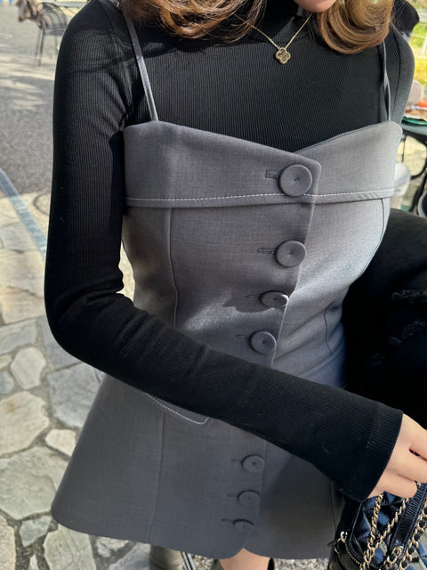 Shaped onepiece(Gray)
