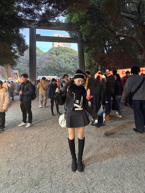 プリーツスカートセットアップ(Black)