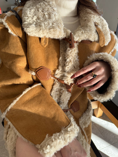 2way リバーシブルムートンコート(Brown)