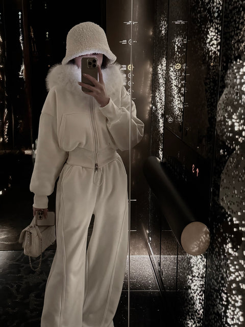 Big Fur Hooded Set
