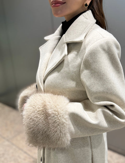 Bigfur Pコート(Ivory)