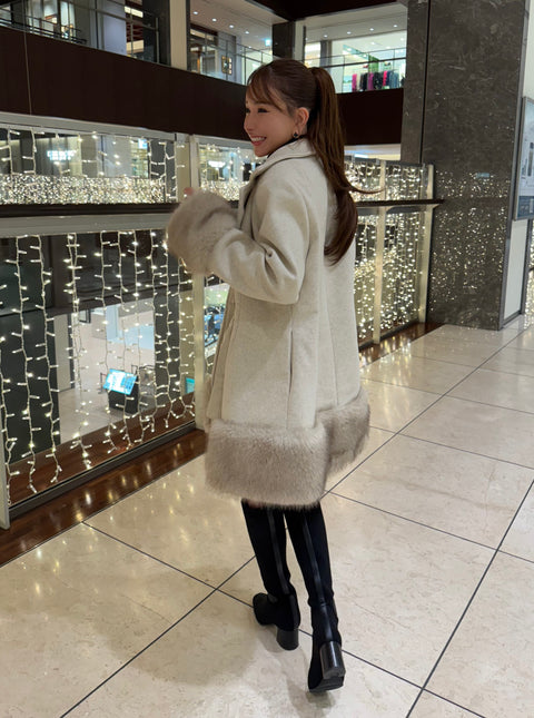 Bigfur Pコート(Ivory)