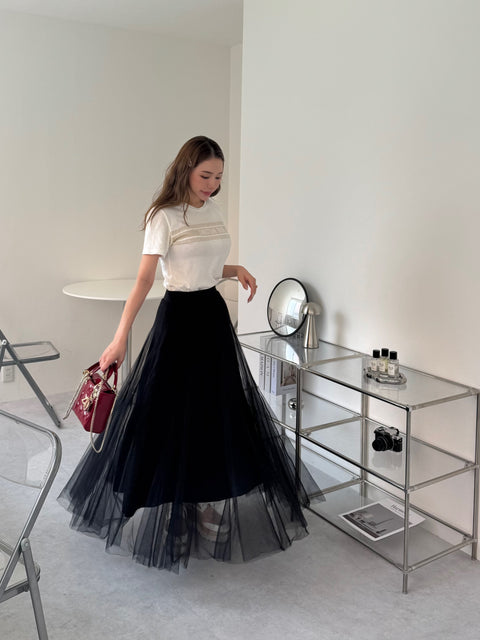 tulle skirt／Black
