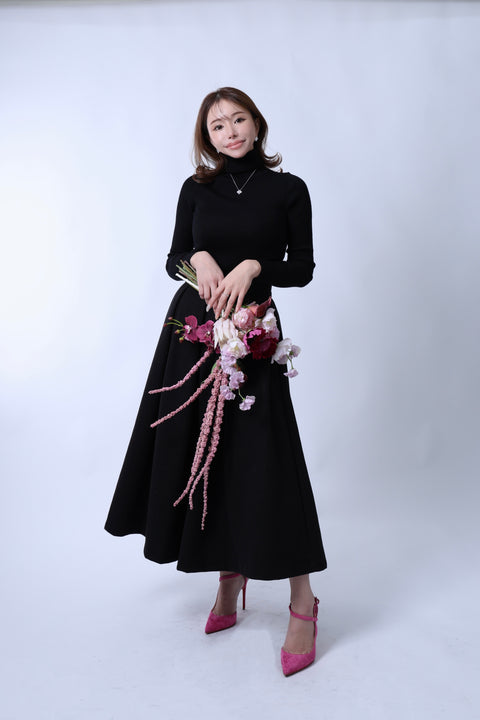 Longタックスカート(Black)