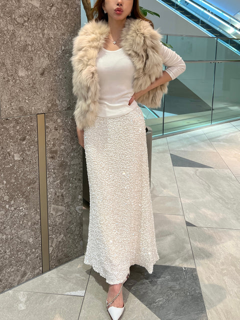 Sequined Long Skirt