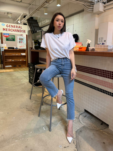 Flare denimpants／Blue(送料無料)