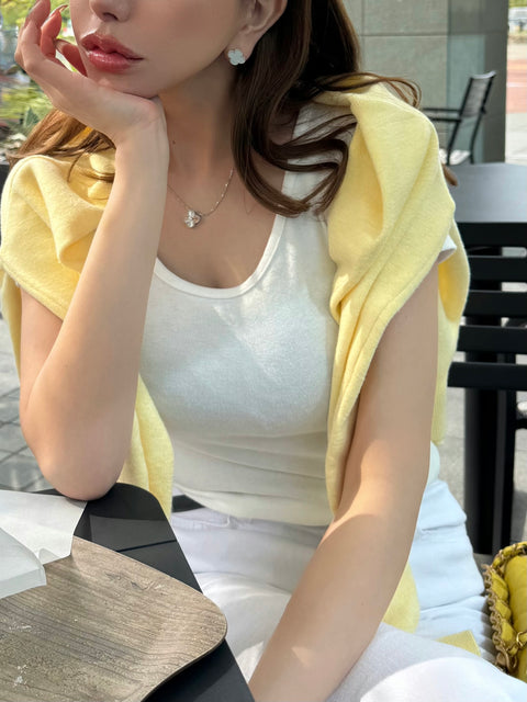 美シルエットTシャツ/White