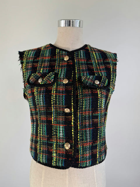 Autumn tweed vest