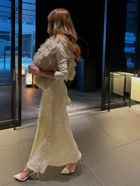 Sequined Long Skirt