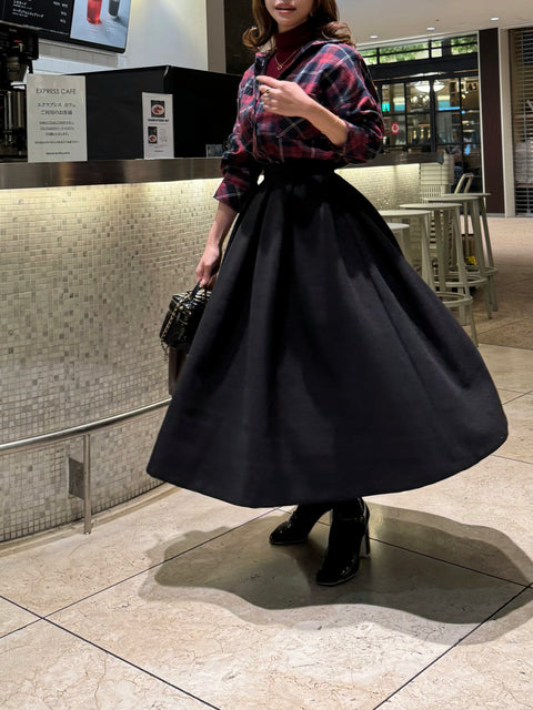 Longタックスカート(Black)