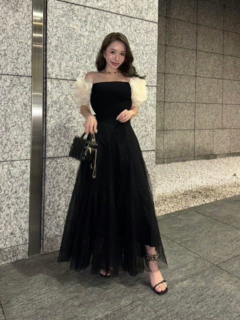tulle skirt／Black