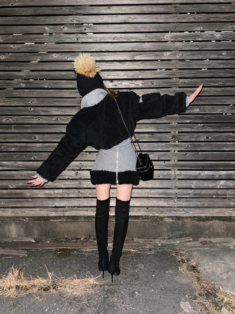 【Skirt Only】MOCOMOCOセットアップ(Black)