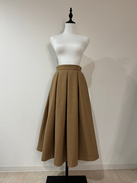 Longタックスカート(Camel)