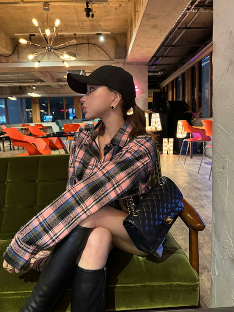 Oversized Check Shirt／送料無料