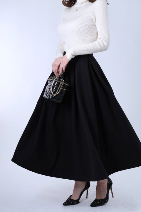 Longタックスカート(Black)