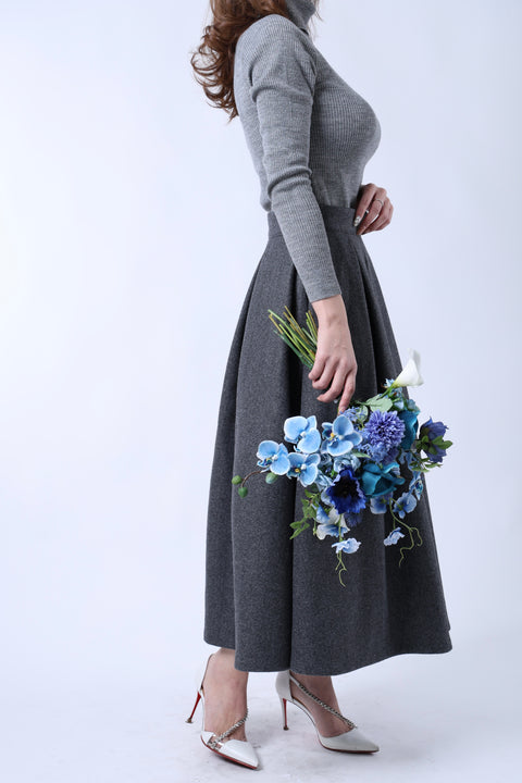 Longタックスカート(Gray)