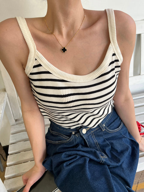 Waffle marin camisole