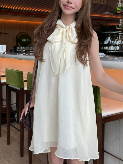 Sheer 4Way Ribbon Dress／Mini ivory