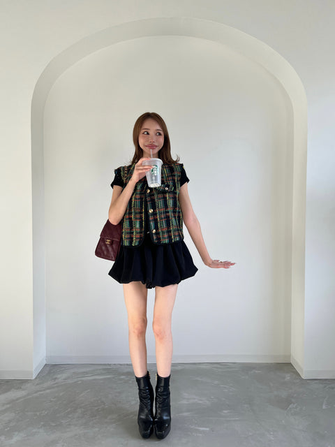 Autumn tweed vest