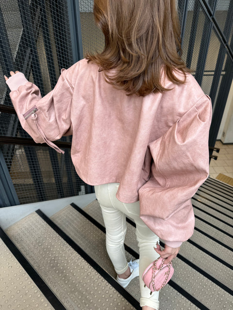 ライダースジャケット Pinkbeige
