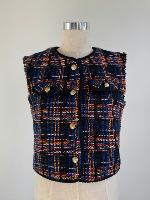 Autumn tweed vest