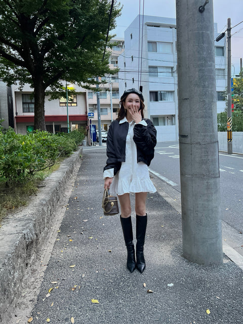 Frill Hem Shirt Onepiece／再販売ご注文受付中
