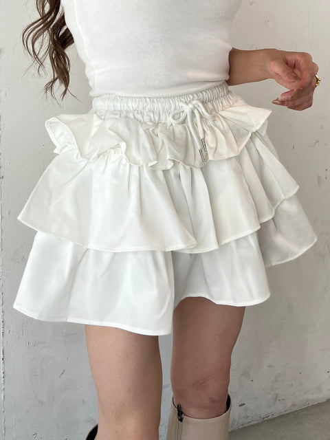 Tiered Frill Mini Skirt(インナーパンツ付き)／Setupで購入の場合は900円OFF➞￥16,000