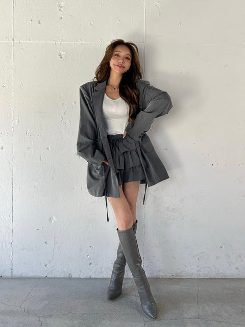 Tiered Frill Mini Skirt(インナーパンツ付き)／Setupで購入の場合は900円OFF➞￥16,000