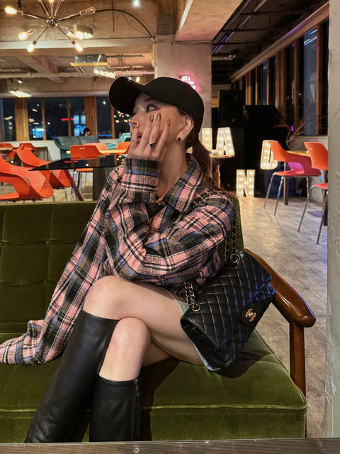 Oversized Check Shirt／送料無料
