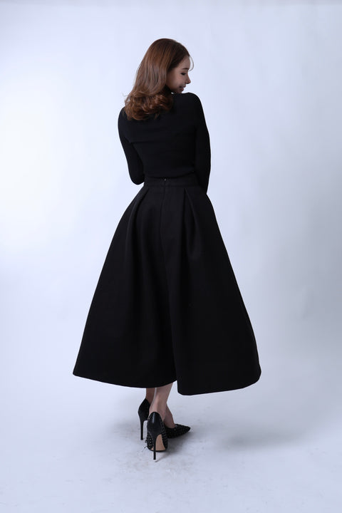 Longタックスカート(Black)