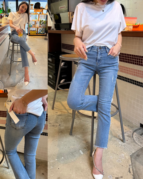 Flare denimpants／Blue(送料無料)