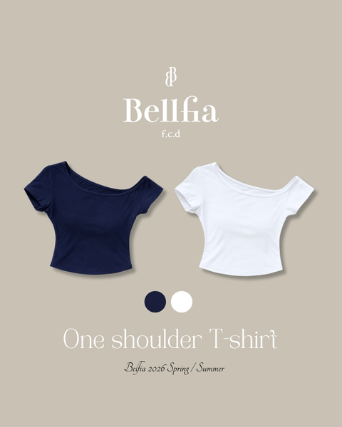 カップ付きOne shoulder T-shirt