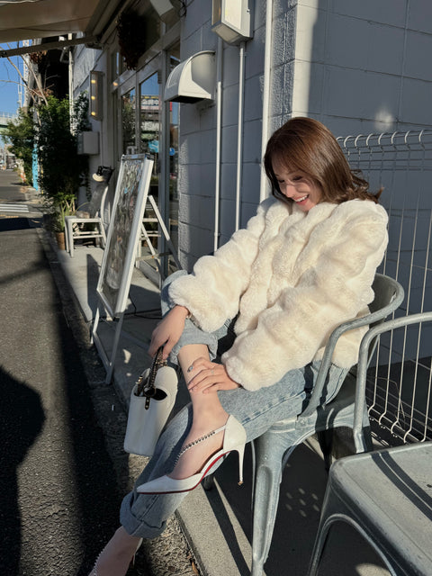 FUWAMOCOファーコート(White)