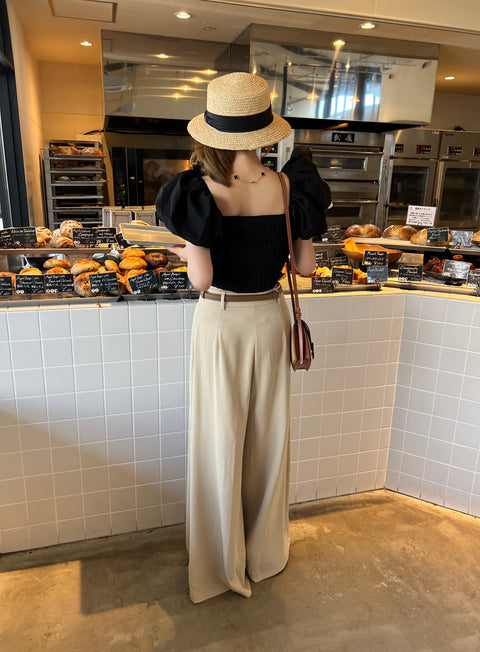 Volume Puff Tops／Black