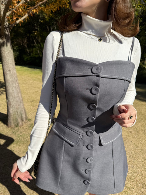 Shaped onepiece(Gray)