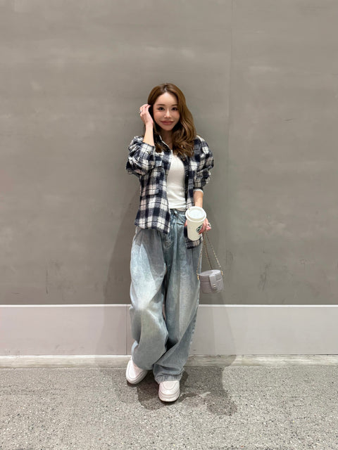 Oversized Check Shirt／送料無料