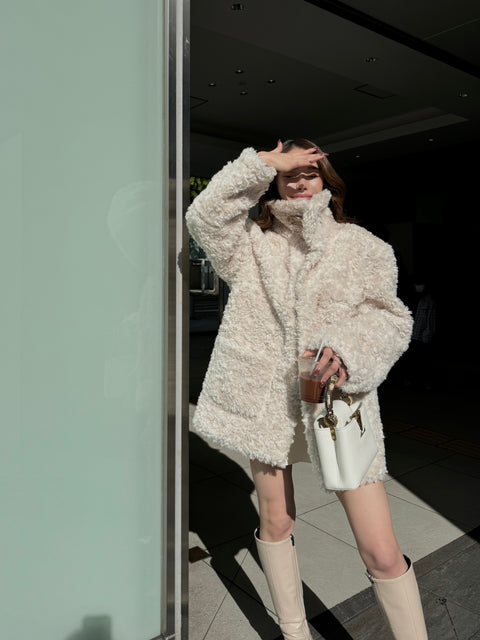 2way リバーシブルムートンコート(Ivory)