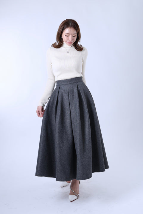Longタックスカート(Gray)
