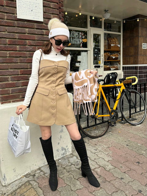 Shaped onepiece(Beige)