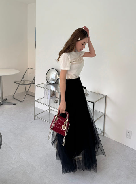 tulle skirt／Black