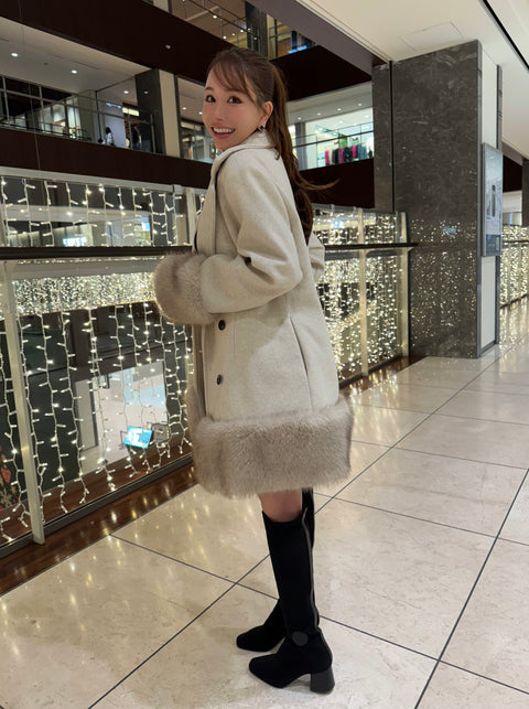 Bigfur Pコート(Ivory)