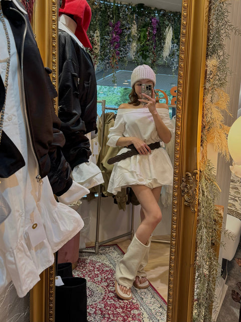 Drape Sandal Boots／ivory(只今ご予約受付中)