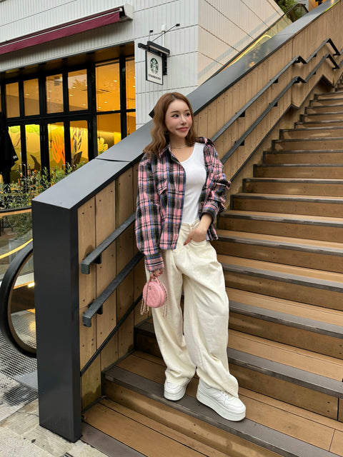 Oversized Check Shirt／送料無料