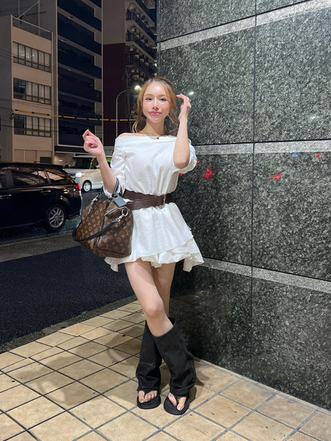 Drape Sandal Boots／Black(只今ご予約受付中)