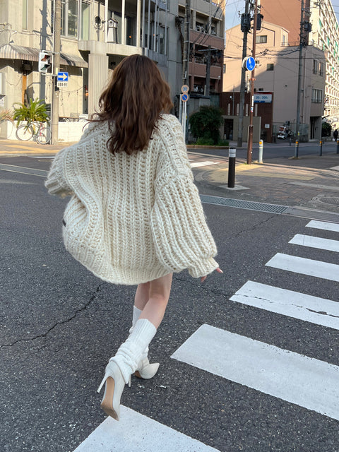 Low-gauge long knit