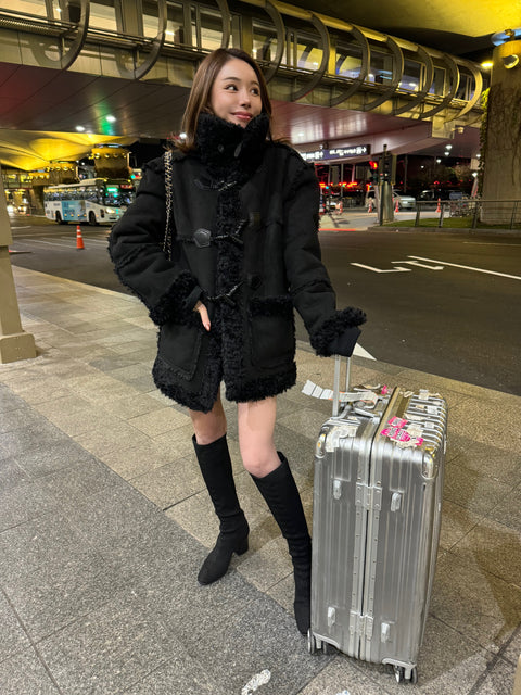 2way リバーシブルムートンコート(Black)
