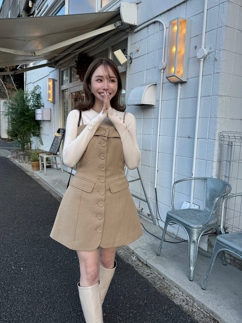 Shaped onepiece(Beige)